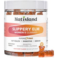 Slippery Elm for Women Gummies, Organic Slippery Elm Bark Extract with Probiotics, Sea Buckthorn, L-Glutamine for Gut & Digestive Health, Throat & Respiratory Support, Sugar Free, Vegan, 60 Gummies