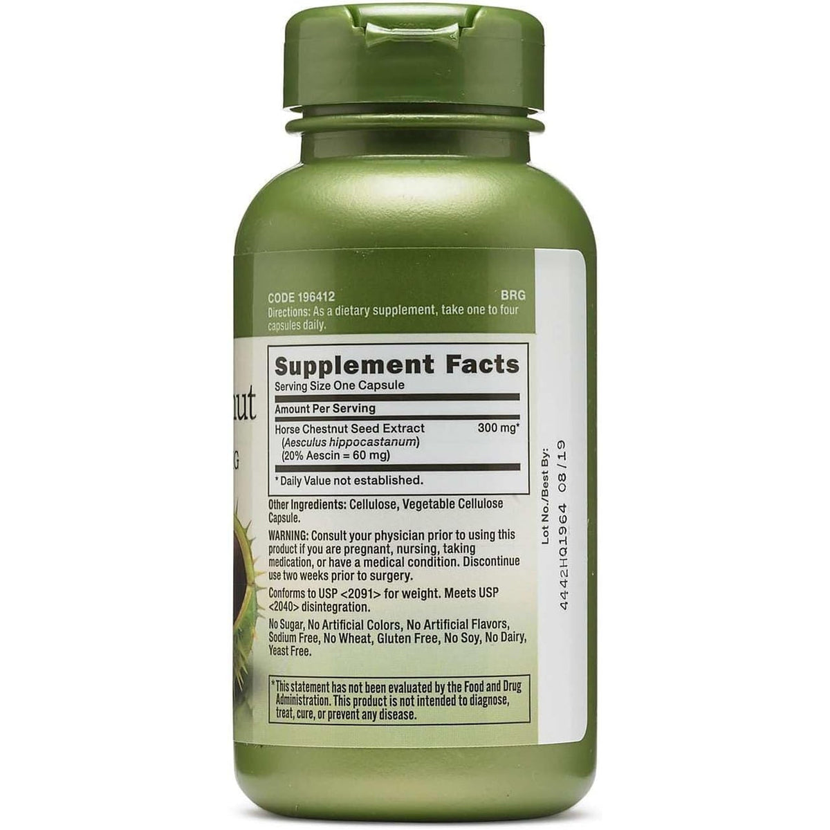 GNC Herbal plus Horse Chestnut Extract 300Mg 100 Capsules