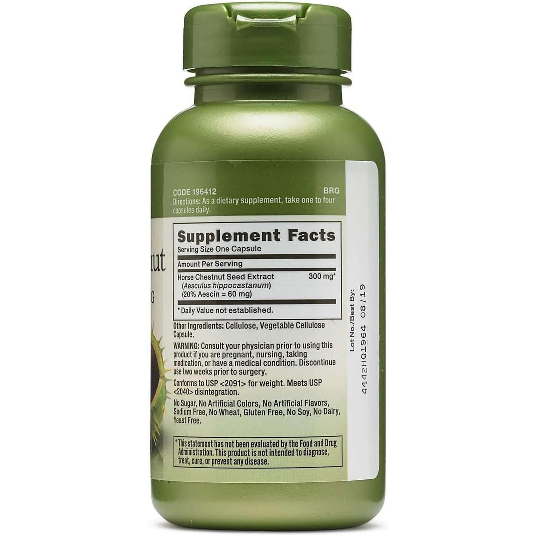 GNC Herbal plus Horse Chestnut Extract 300Mg 100 Capsules