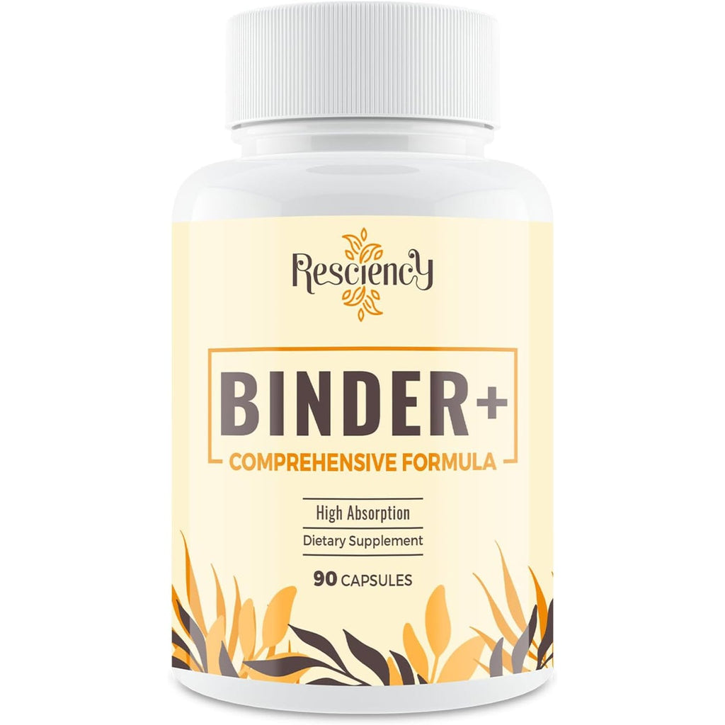 Resciency Detox Binder Supplement – Activated Charcoal, Zeolite, Bentonite Clay, Milk Thistle, Proprietary Blends - Liver & Gut, Max Absorption, 90 Vegan Capsules