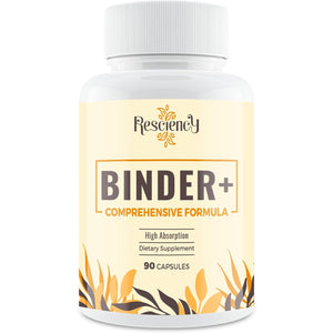 Resciency Detox Binder Supplement – Activated Charcoal, Zeolite, Bentonite Clay, Milk Thistle, Proprietary Blends - Liver & Gut, Max Absorption, 90 Vegan Capsules