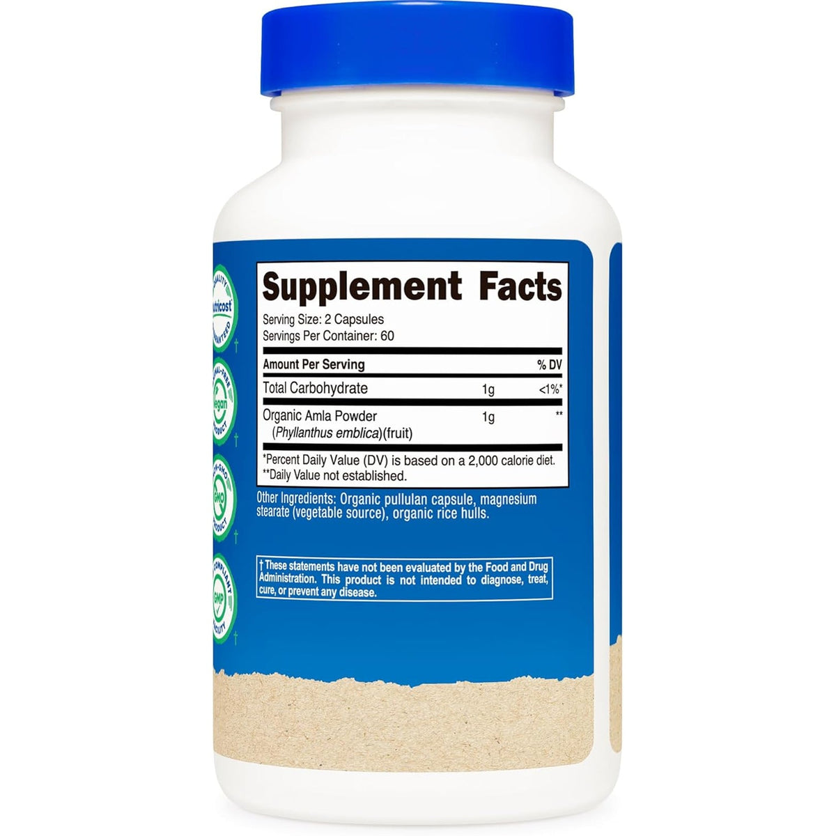 Nutricost Amla 1000Mg, 120 Vegetarian Capsules - CCOF Certified Made with Organic, Non-Gmo, Gluten Free, 60 Servings