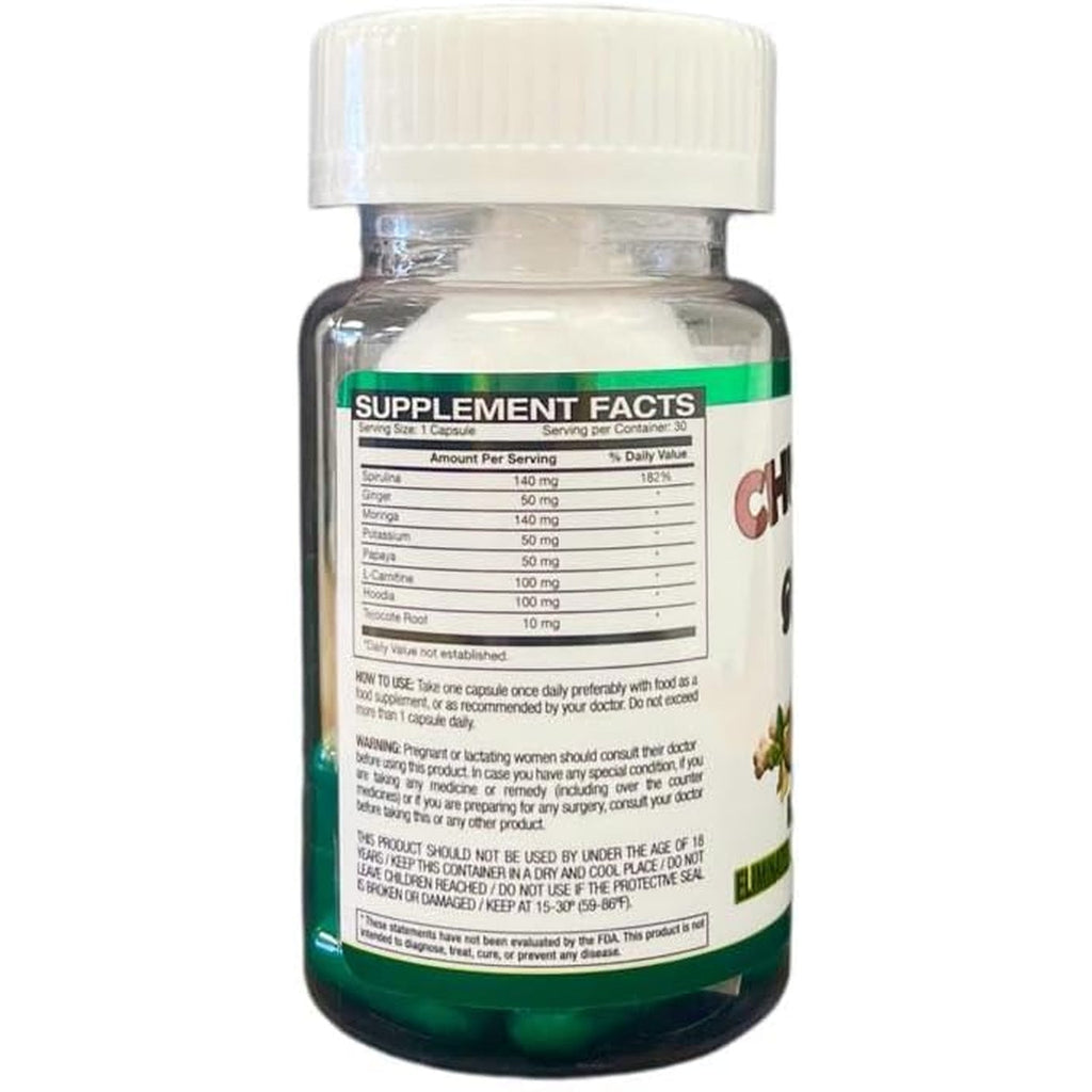 Chupa Panza Normal 30 Cap 100 Natural Capsulas De Jengibre, Elimina Tallas!,30 Count (Pack of 1)