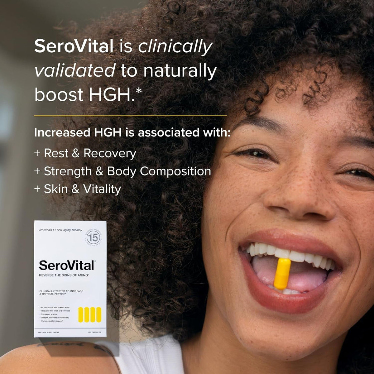Serovital Renewal Complex - anti Aging Supplements - Amino Acids - Peptides - Improved Energy and Immunity, Better Deeper Sleep, 30-Day Supply