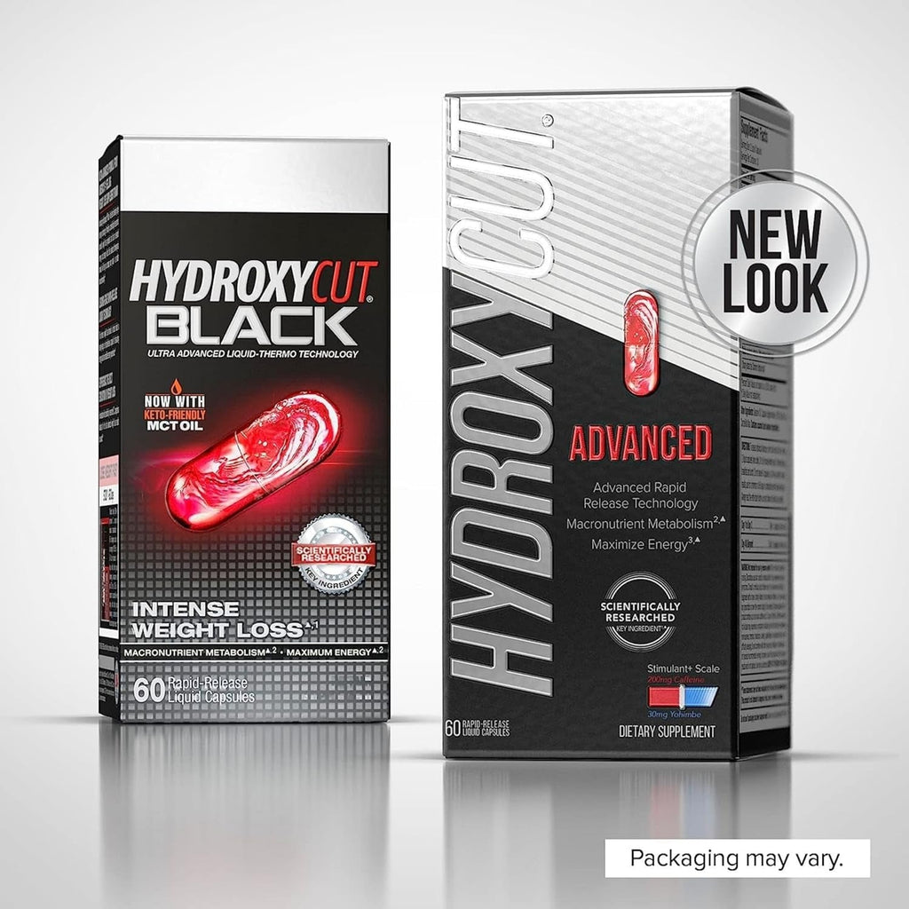 Hydroxycut Advanced - Thermogenic Supplement - Metabolism & Energy Support for Men & Women - C. Canephora, Yohimbe Extract & 200 Mg Caffeine - Rapid Release Liquid Capsules