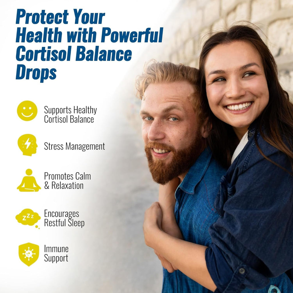 Nutrapep Cortisol Detox Liquid Drops for Women Men - Cortisol Reducer Supplement Support Wellness Cleanse Balance Stress Mood Sleep Focus - Lower Cortisol Levels with Ashwagandha L-Theanine Magnolia