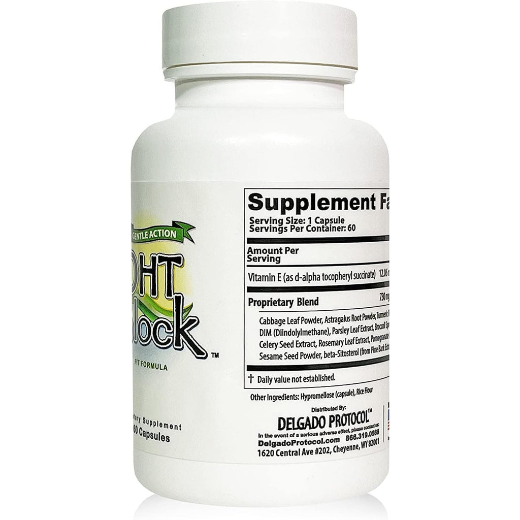 DHT Block - DHT Blocker Supplement for Skin, Acne, Hair, and Hormonal Balance. Dim, Astragalus Root, Turmeric, Natural Ingredients. for Men and Women - 60 Vegan Capsules