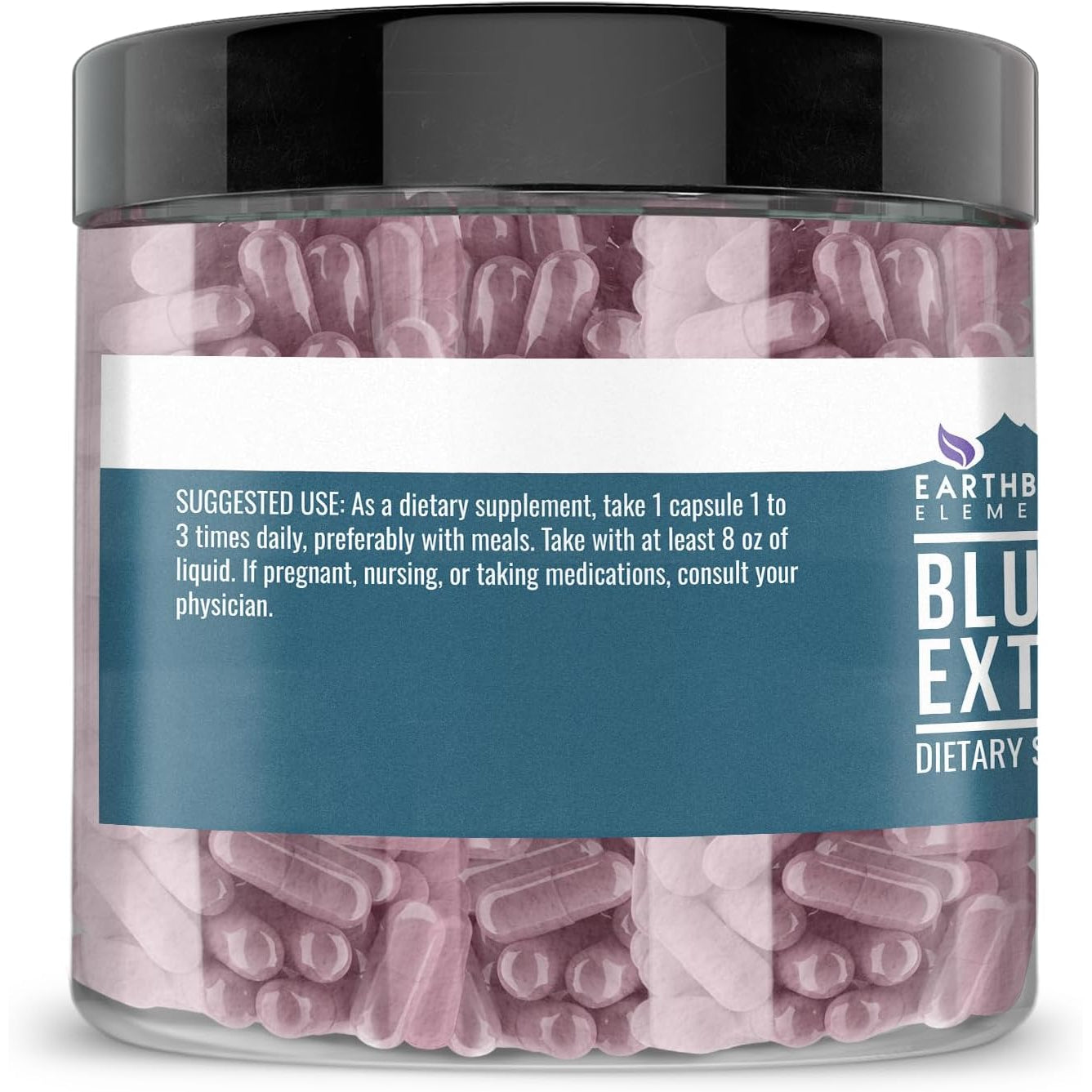 Earthborn Elements Blueberry 10:1 Extract Capsules, Pure & Undiluted, No Additives