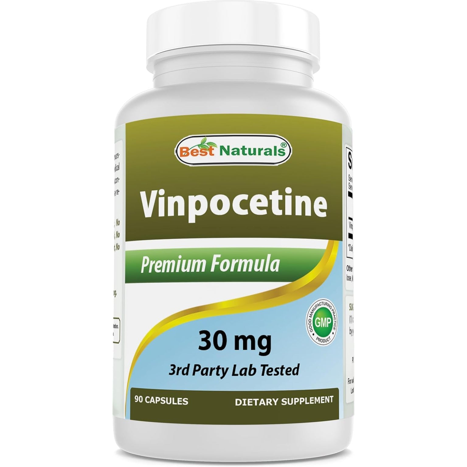 Best Naturals Vinpocetine 30 Mg, 90 Capsules, Cognitive Health - Non-Gmo, Gluten Free