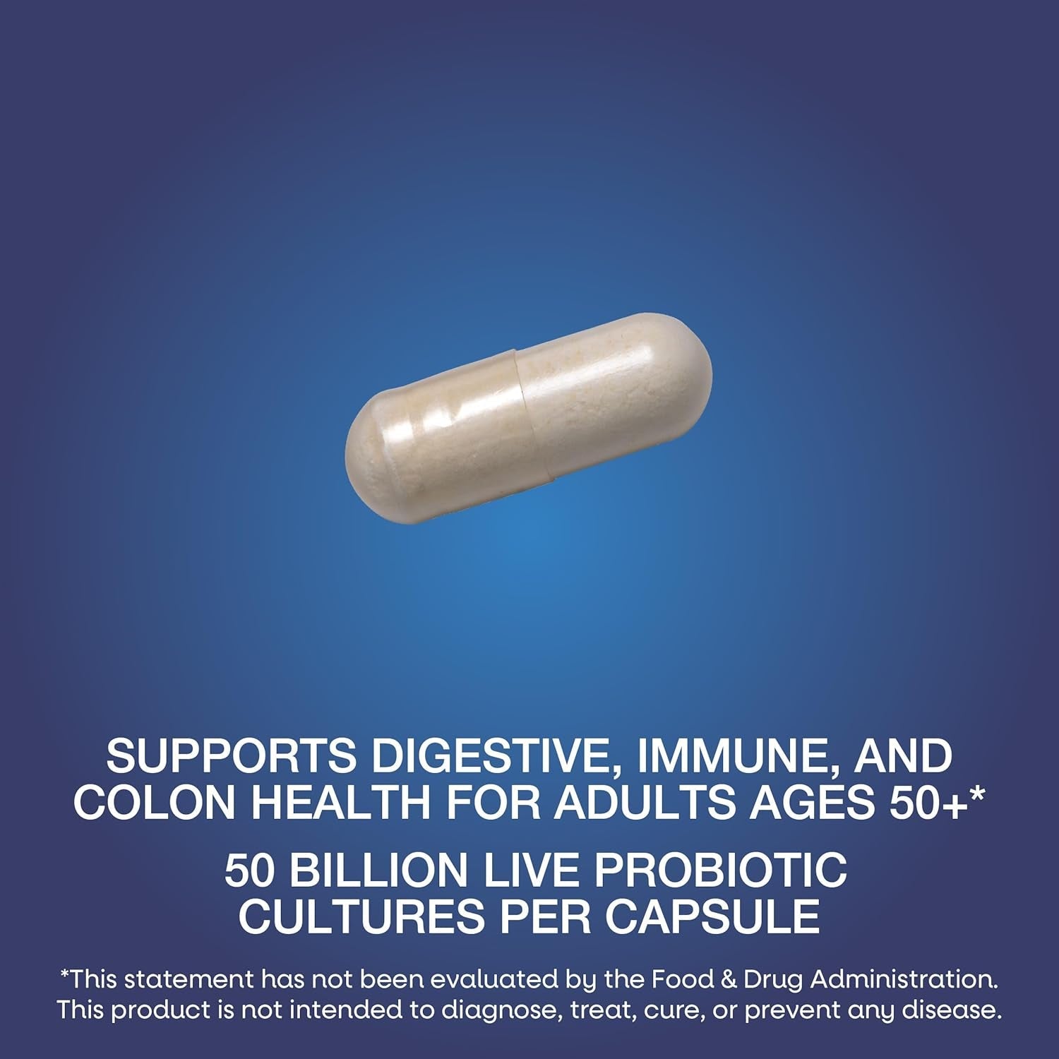 Nature'S Way Fortify Extra Strength(1) Probiotic Adults 50+, 50 Billion Live Cultures, Prebiotics, Probiotics for Digestive Health*, Immune Support*, Colon Health*, 30 Capsules