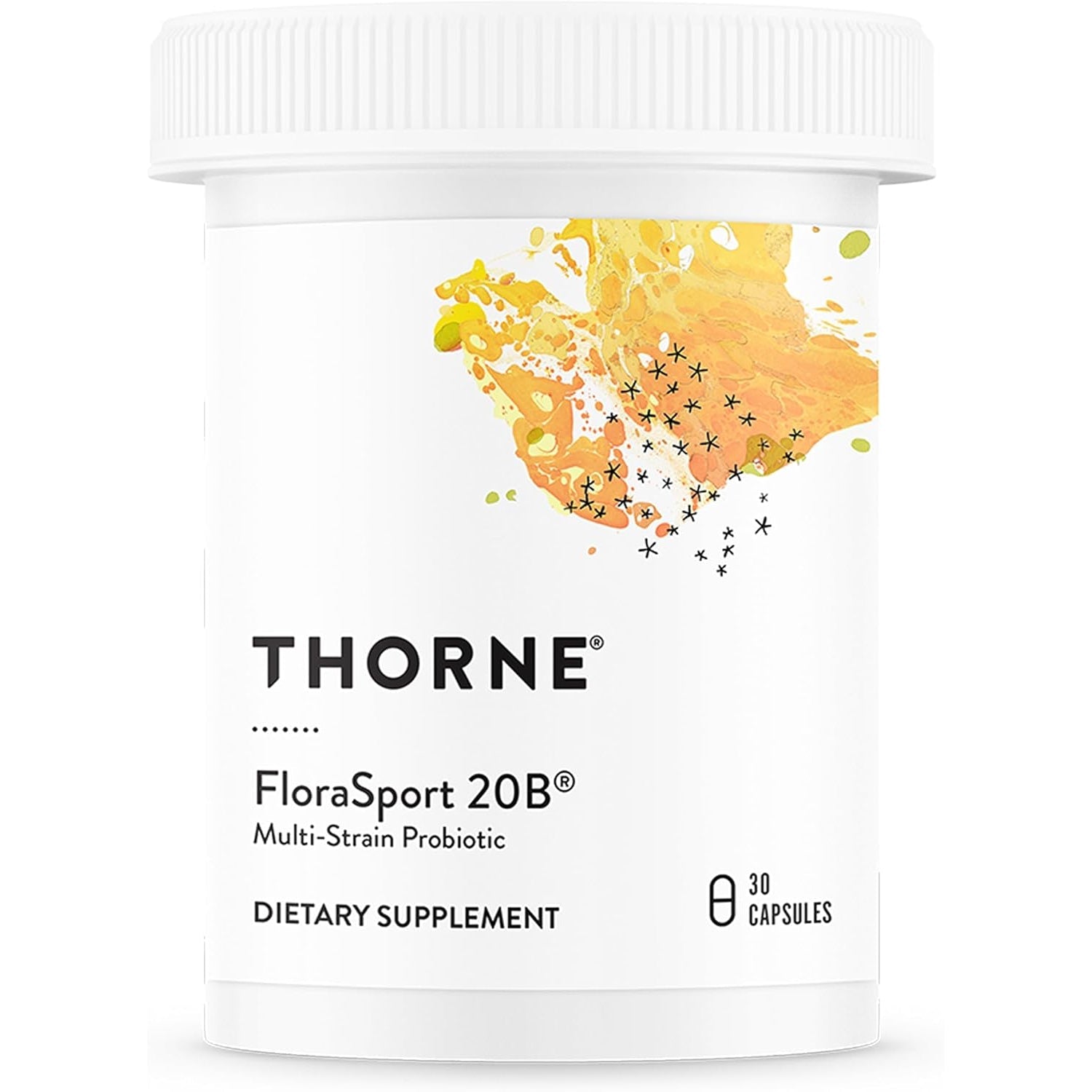 THORNE - Florasport 20B - Shelf-Stable Probiotic Blend - Supports Gut, Immune & Digestive Health - Occasional Gas, Bloating, Diarrhea & Constipation Relief* - NSF Certified for Sport - 30 Capsules