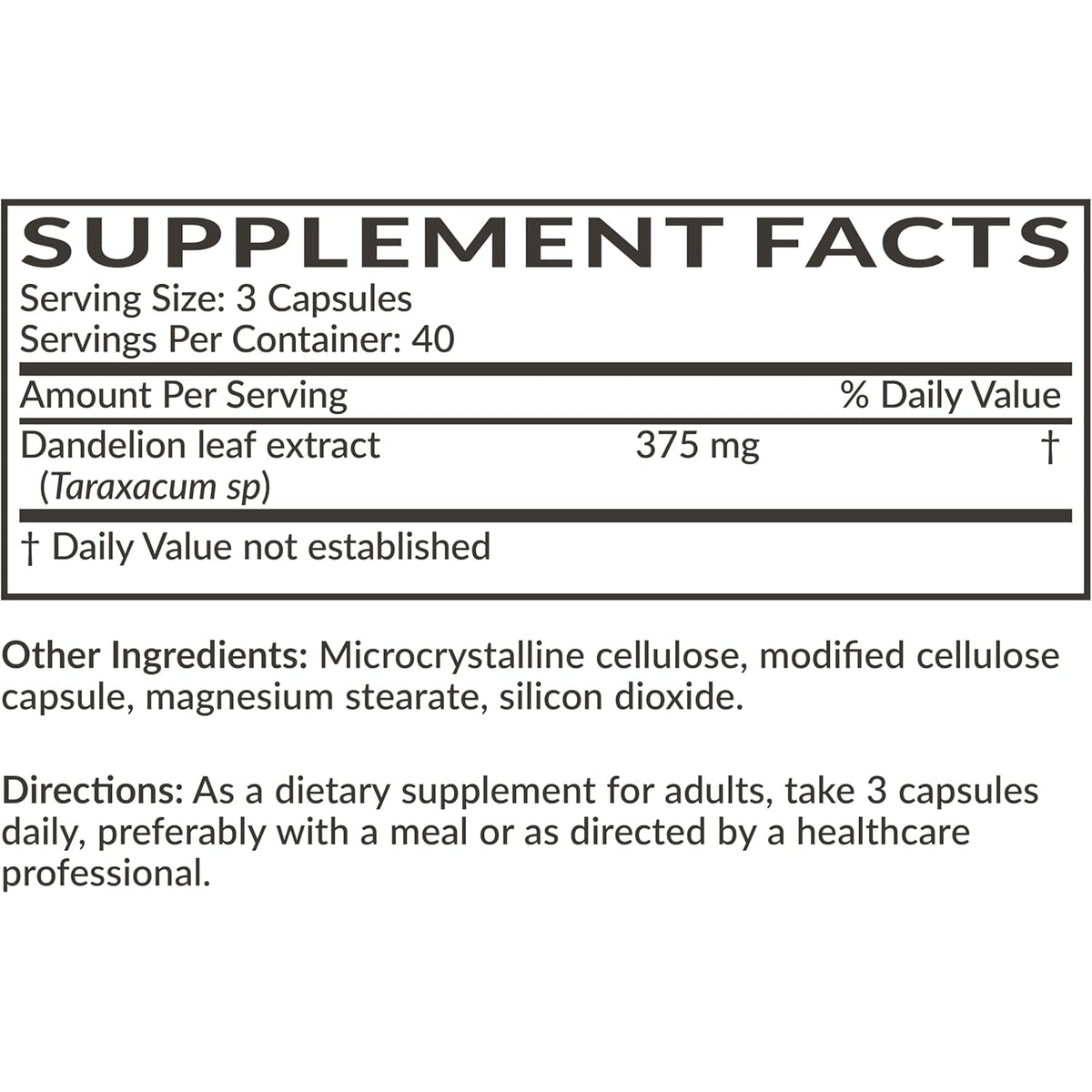 Futurebiotics Dandelion Extract Traditional Diuretic Herb, Non-Gmo, 120 Vegetarian Capsules