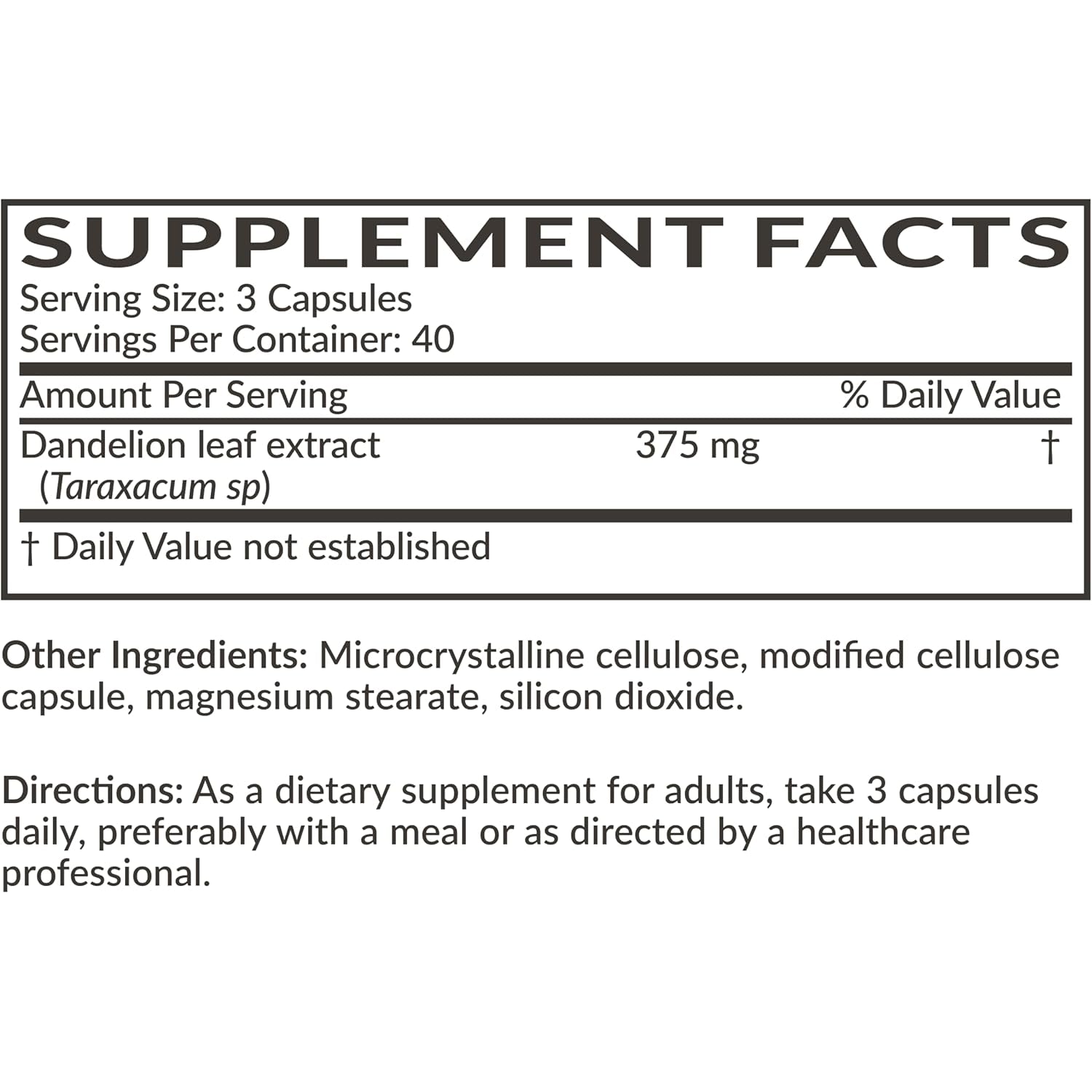 Futurebiotics Dandelion Extract Traditional Diuretic Herb, Non-Gmo, 120 Vegetarian Capsules