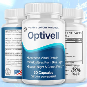 Optivell Eye Capsules, Official Optivell Eye Vitamin Pills with All Natural Ingredients, Advanced Vision Formula Supplement Pills Supporting Ocular Health and Wellness Naturally (60 Capsules)
