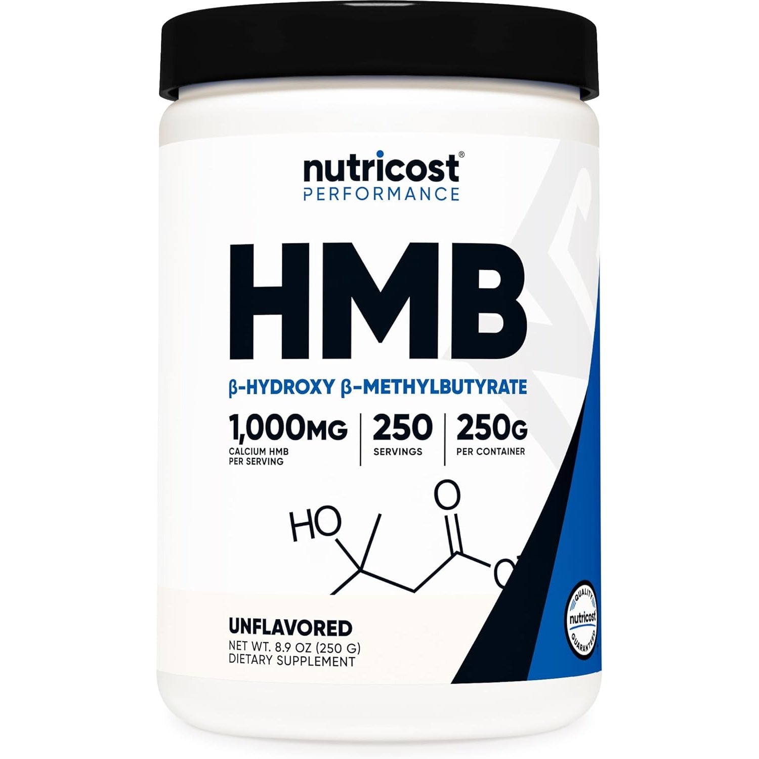Nutricost HMB Powder (Beta-Hydroxy Beta-Methylbutyrate) 250 Grams - Gluten Free & Non-Gmo