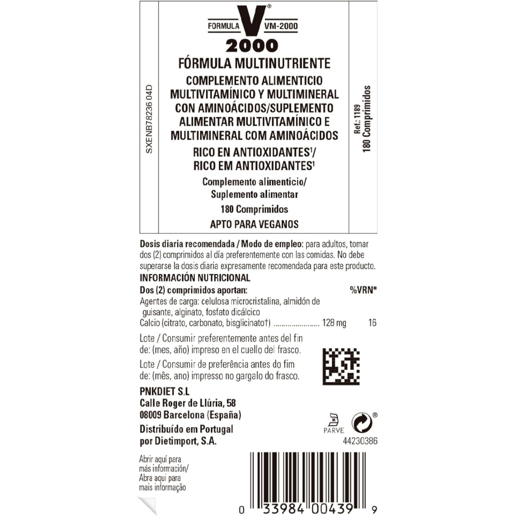 Solgar Formula VM-2000 (Multinutrient System), 180 Tablets - Premium Quality Multiple - Contains Zinc - Supports a Healthy Immune System - Vegan, Dairy Free, Kosher - 90 Servings