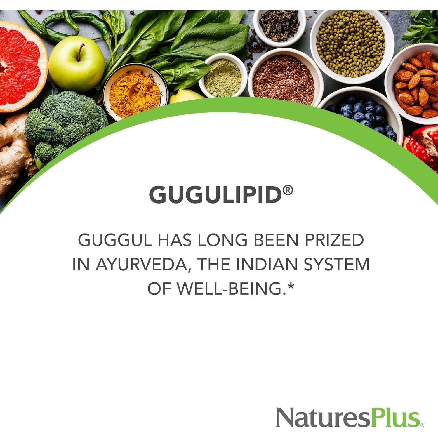 Naturesplus Herbal Actives Gugulipid, Extended Release- 1000 Mg, 2.5% Guggulsterones - 30 Vegan Tablets - Ayurvedic Botanical Supplement - Vegetarian, Gluten-Free - 30 Servings