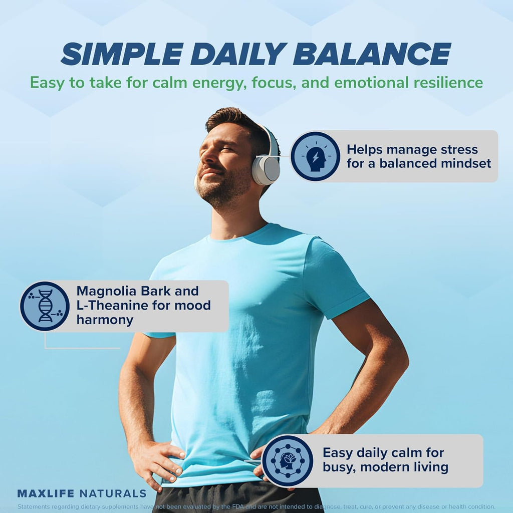 Chill Pill Happy Pills Mood Support Supplement for Women & Men with Magnolia Bark 60 Capsules, DHH-B Dihydrohonokiol-B Calm Pills, Minerals and Chill Formula for Relaxation & Balance, Made in USA
