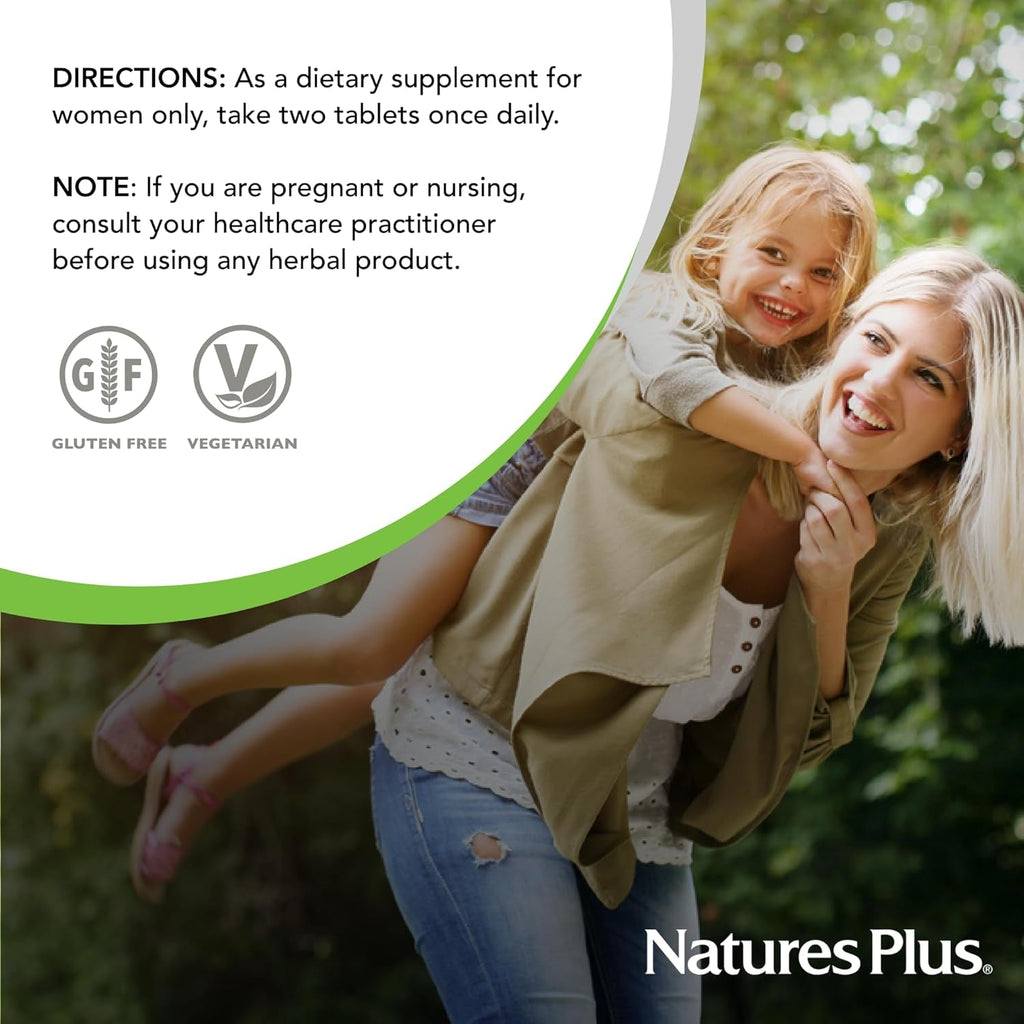 Naturesplus Source of Life Women - 60 Tablets - Multivitamin & Mineral Supplement - with Iron, Calcium, Folate & Lutein - Gluten Free, Vegetarian - 30 Servings