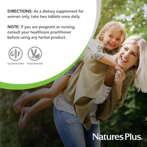 Naturesplus Source of Life Women - 60 Tablets - Multivitamin & Mineral Supplement - with Iron, Calcium, Folate & Lutein - Gluten Free, Vegetarian - 30 Servings