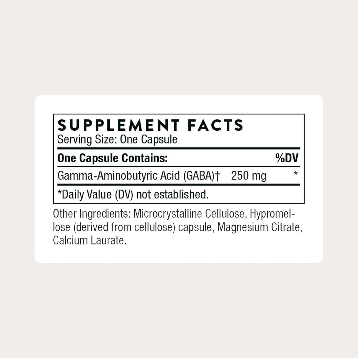 THORNE - Pharmagaba-250 - GABA Supplement - 250 Mg Natural Source Gamma-Aminobutyric Acid - Promotes a Calm, Relaxed, Focused State of Mind* - 60 Capsules