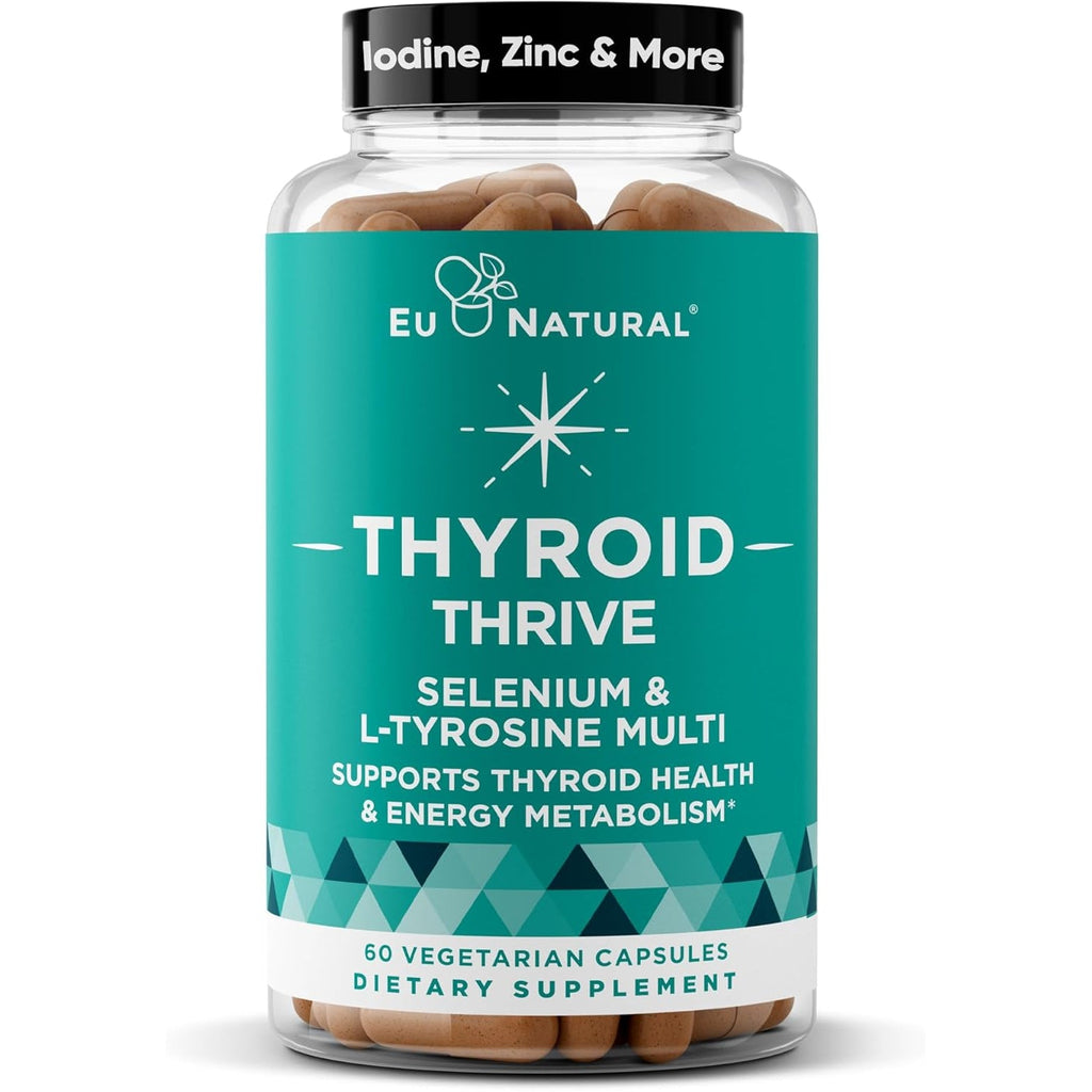 Thrive Energy Support - Naturally Fight Fatigue, Balance Hormones, Promote Focused Energy - Zinc, Selenium, Iodine - 60 Vegetarian Soft Capsules