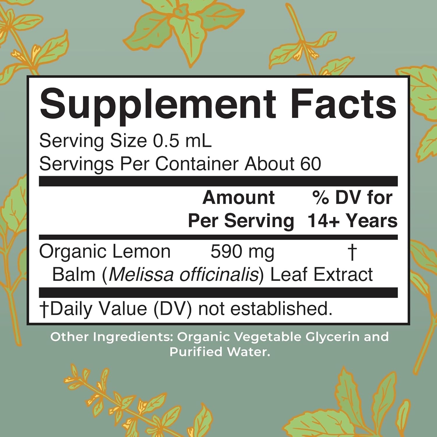 MARYRUTH'S Organics Lemon Balm Leaf Liquid Extract | Mood Support | Relaxation | Calming | Nervine Herbal | Lemon Balm Tincture | USDA Organic | Vegan | Non-Gmo | Gluten Free | 1 Fl Oz