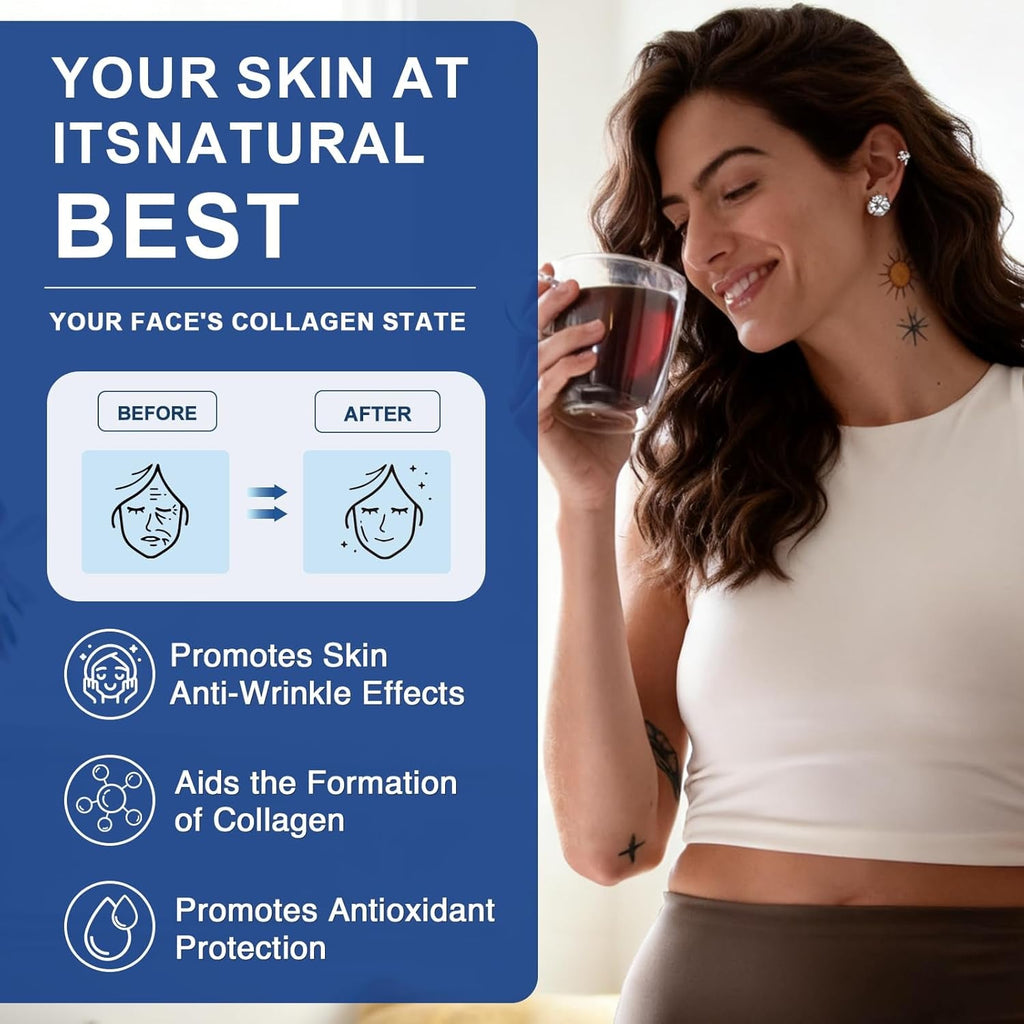 ZEBORA Marine Collagen Peptides Powder 50 Servings - Wild Caught Hydrolyzed Fish Collagen with Hyaluronic Acid, Keratin, Multivitamins - Collagen for Women Support Skin Hair Nail Joint, Keto Friendly