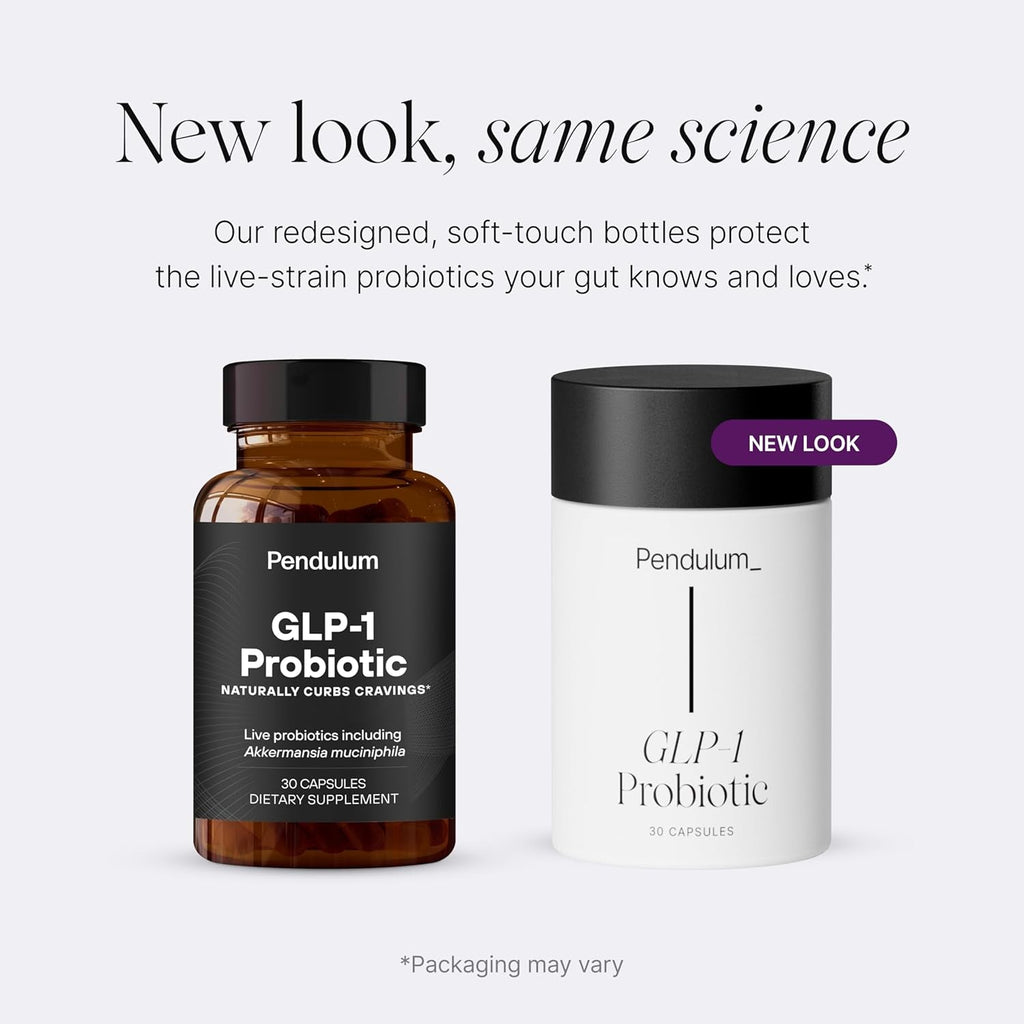 Pendulum GLP-1 Probiotic – Supports Appetite Control and Craving Management, Naturally | Improves Regularity & Gut Health with Akkermansia & Other Strains (30 Capsules)