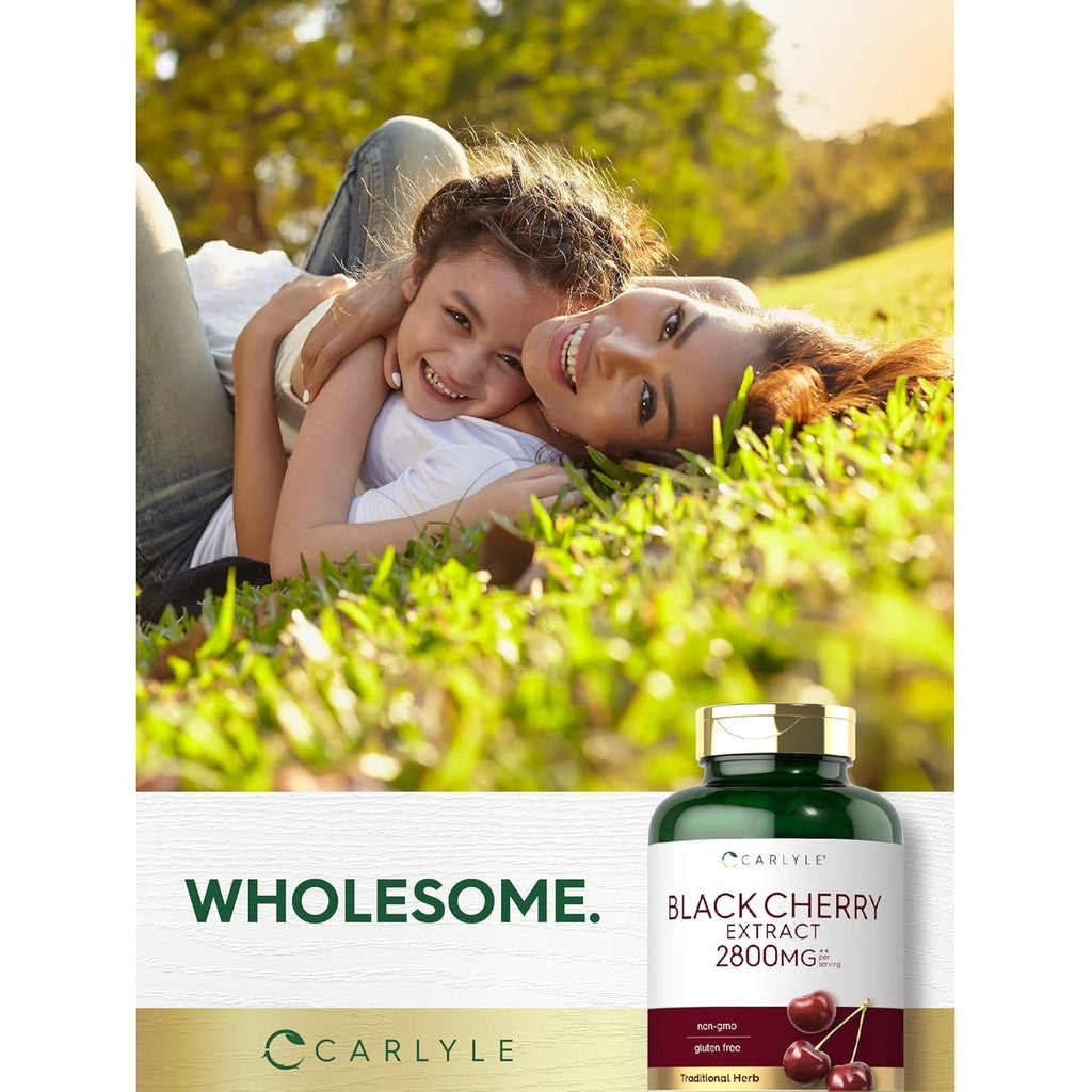 Carlyle Black Cherry Extract Concentrate | 240 Capsules | Non-Gmo and Gluten Free Formula | Prunus Serotina Supplement