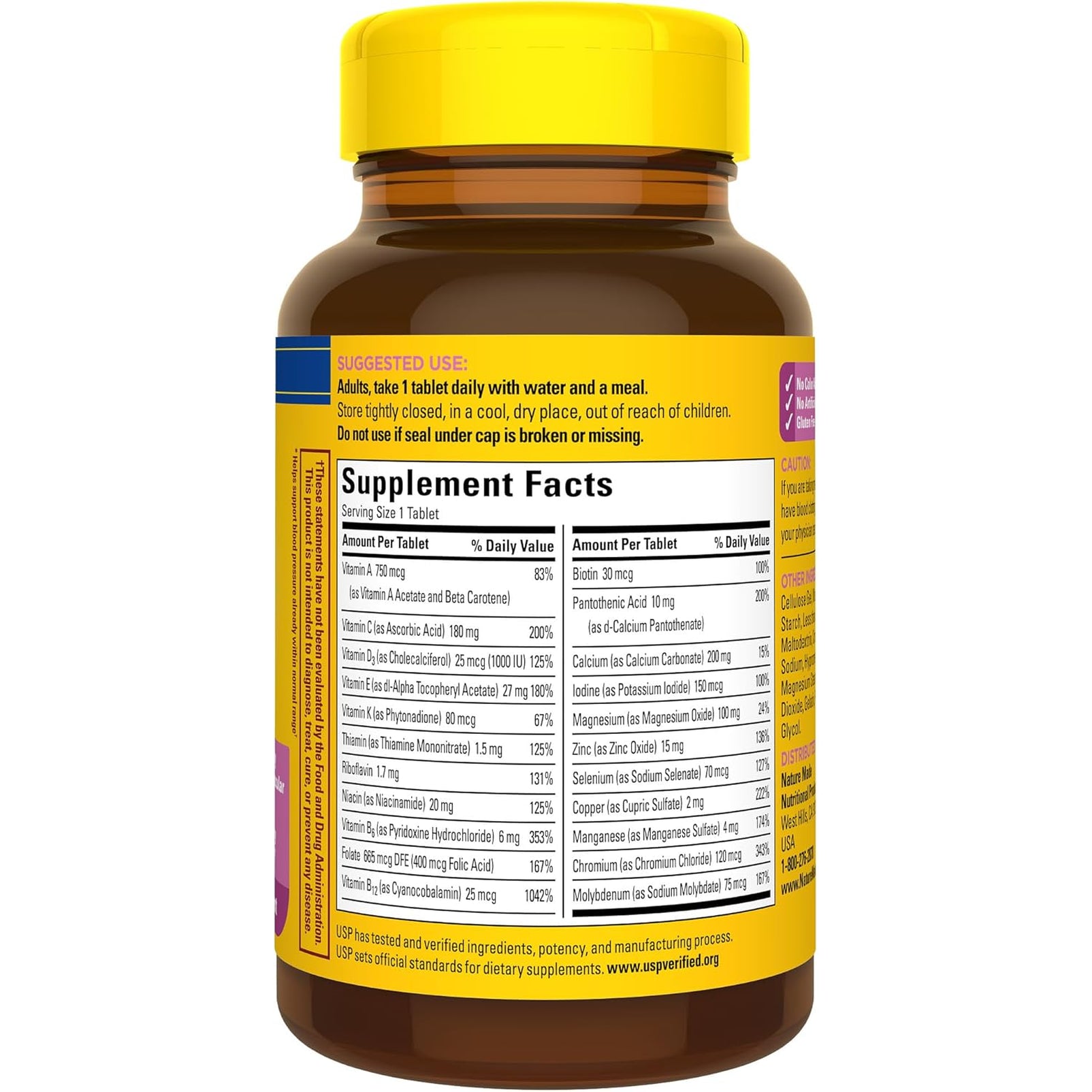 Nature Made Multivitamin for Women 50+ No Iron, Multivitamins for Women 50 Plus, Daily Nutritional Support, Nature Made Multi Vitamins, 90 Tablets, 90 Day Supply