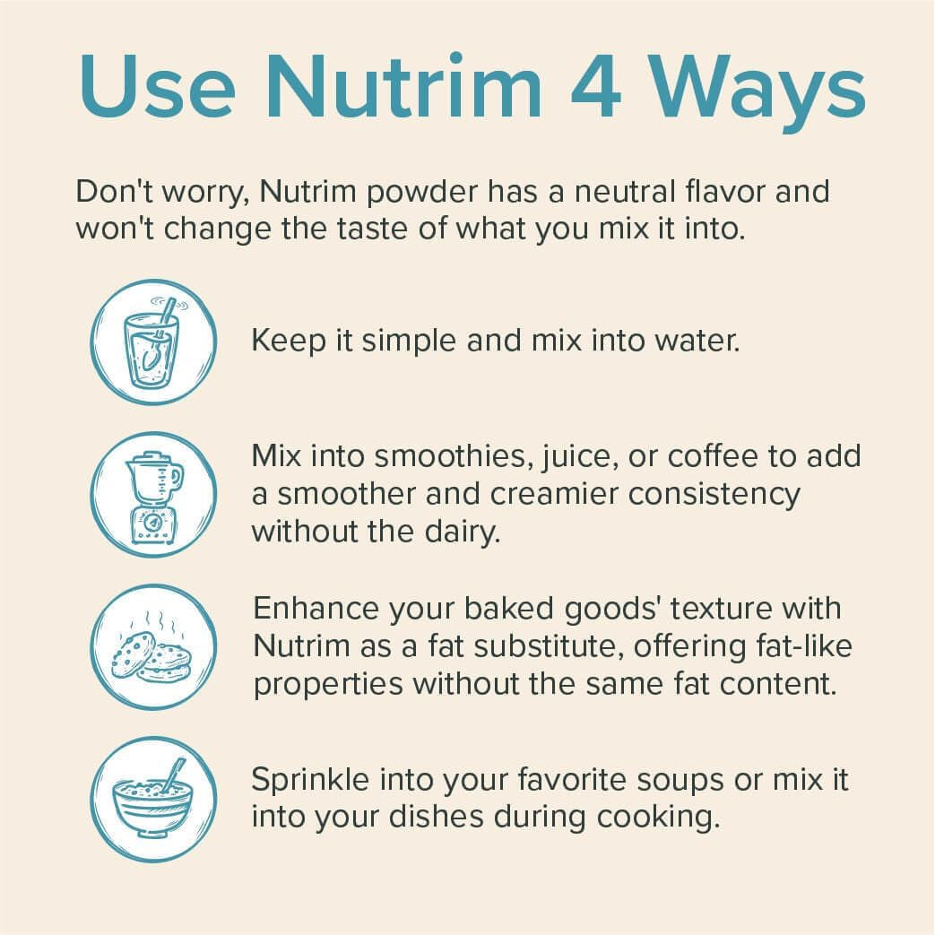 Nutrim Oat Bran Powder with 750Mg Beta Glucan per Serving - Easy-Mix Soluble Fiber for Cholesterol Management & Immune Support - Heart Healthy, Non-Gmo & Vegan Oatmeal Powder