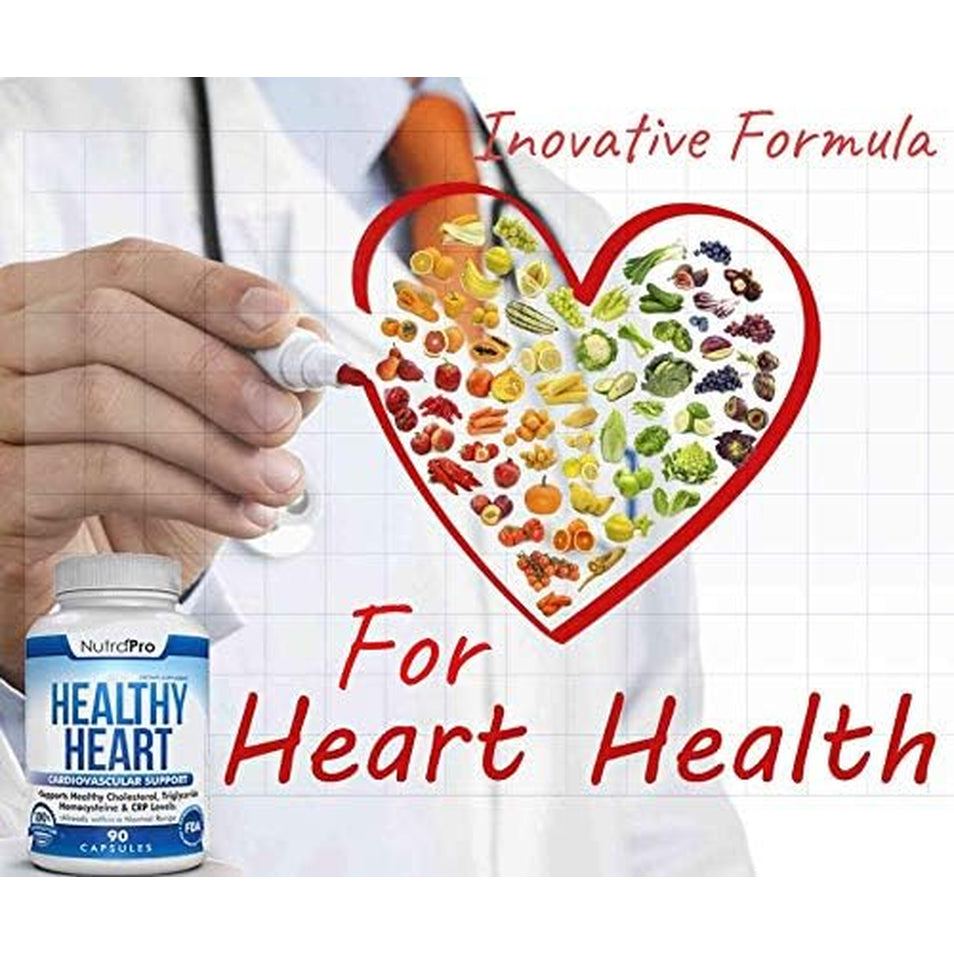Nutrapro Healthy Heart - Heart Health Supplements. Artery Cleanse & Protect .Supports Healthy Cholesterol and Triglyceride. GMP Certified.