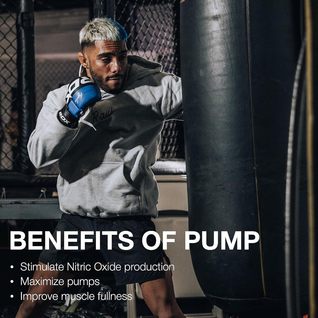 RAW Pump Stim Free Pre Workout (Watermelon) - Non-Stimulant Pre Workout Supplement Powder Nitric Oxide Booster - Pre Workout Supplements Drink for during Workout - 40 Servings
