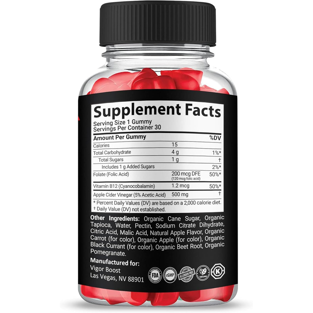 (1 Pack) Vigorboost Gummies, Maximum Strength Supplement, Advanced All Natural Vitamin Gummies