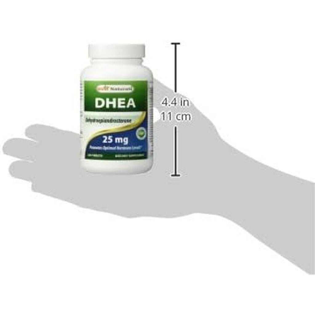 Best Naturals Dhea 25Mg Supplement 240 Tablets - Supports Balanced Hormone Levels for Men & Women - Promotes Healthy Aging - USA Manufactured
