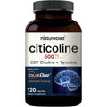 Naturebell Citicoline 500Mg - 120 Capsules - Brain Function Support for Adults - Memory & Focus Aid with CDP Choline & Tyrosine - Fast-Absorbing Formula* - Non-Gmo & Gluten-Free