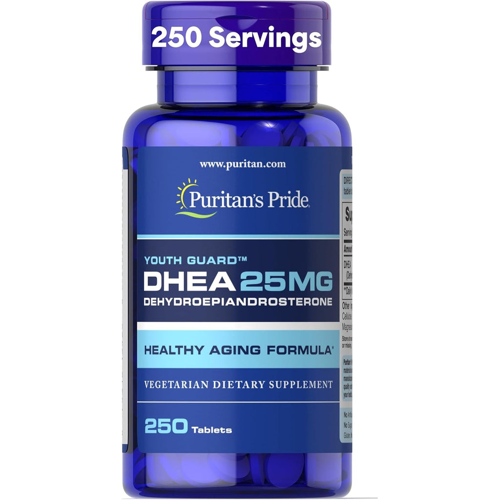 Puritan'S Pride Youth Guard™ DHEA for Women and Men 25Mg, Dietary Supplement Forhealthy Aging, 250 Tablets