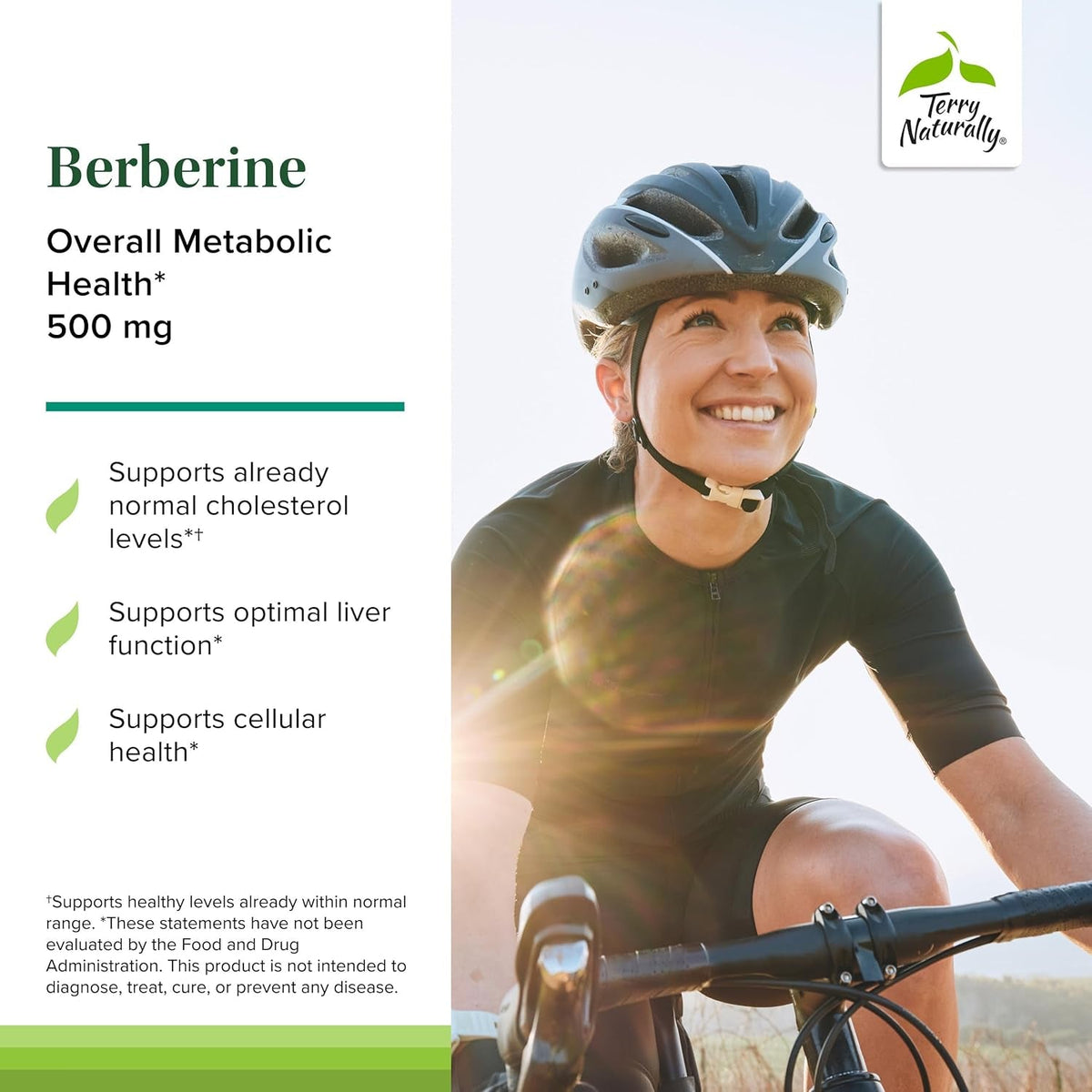 Terry Naturally Berberine - Dietary Supplement with Berberine - Liver Health Supplement for Metabolism Support - Joint Health Support for Men & Women - 60 Capsules