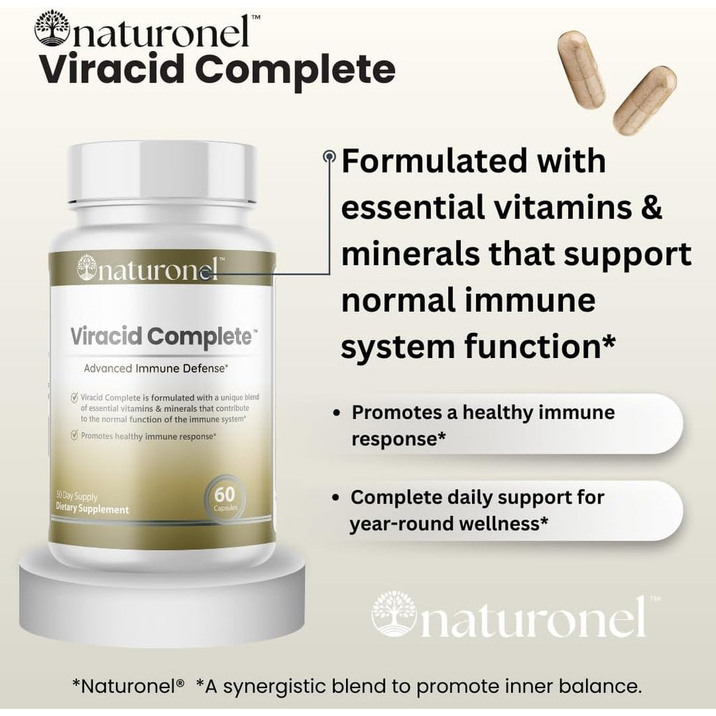 Viracid Complete – Comprehensive Immune Formula with Elderberry, Echinacea, Garlic, Zinc, L-Glutamine & Turmeric 95% Curcuminoids | Premium Supplement, Made in USA, GMP Certified (1)