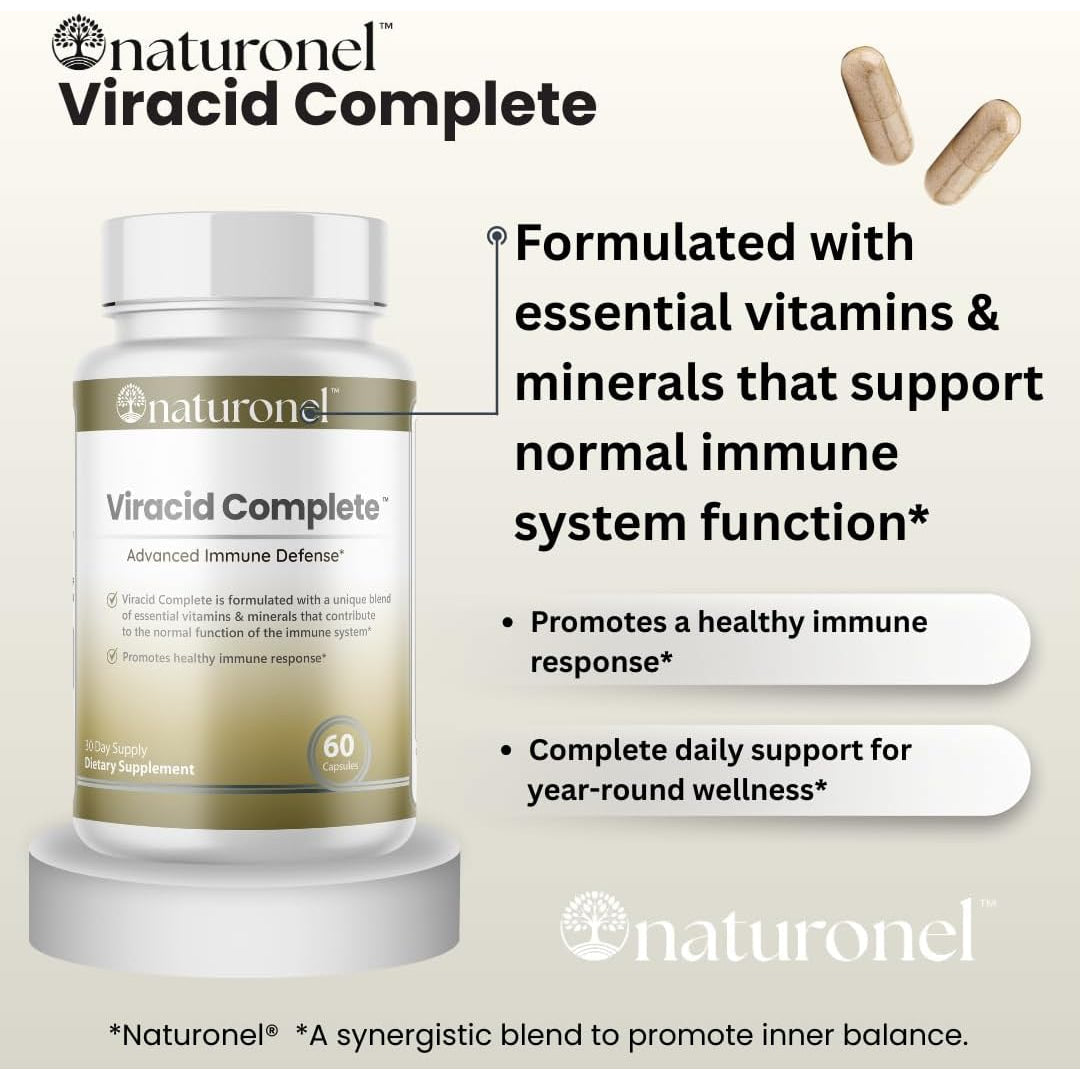 Viracid Complete – Comprehensive Immune Formula with Elderberry, Echinacea, Garlic, Zinc, L-Glutamine & Turmeric 95% Curcuminoids | Premium Supplement, Made in USA, GMP Certified (1)