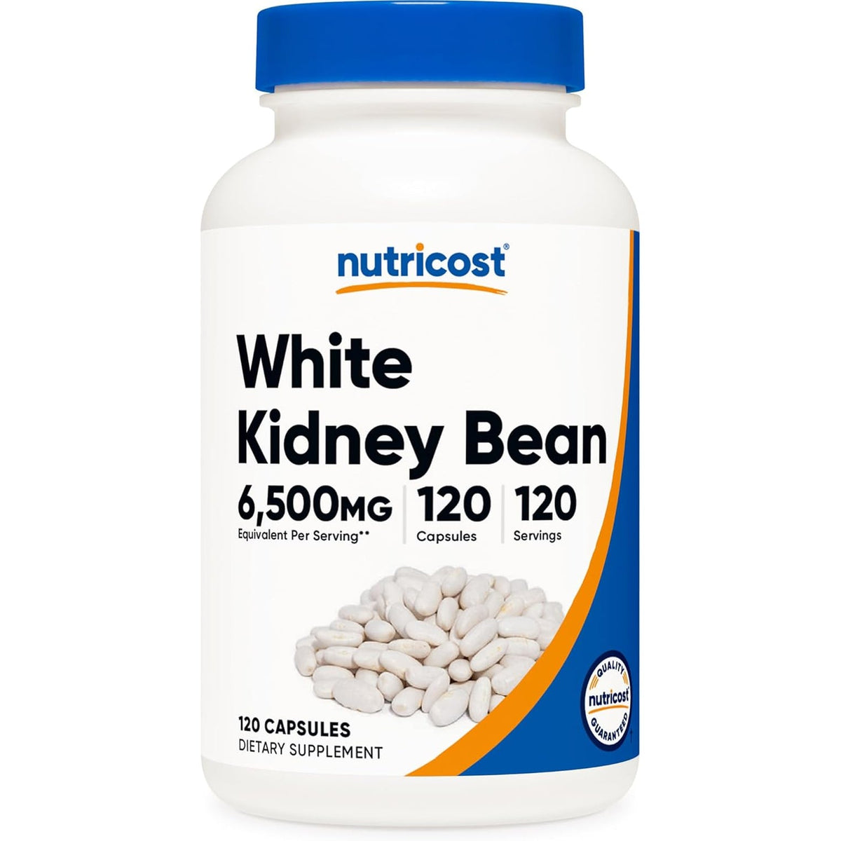 Nutricost White Kidney Bean Extract 120 Capsules for 120 Servings per Bottle - Vegetarian Caps, Gluten Free and GMO Free