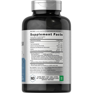 Horbäach Glucosamine Chondroitin MSM | 180 Caplets | with Turmeric | Triple Strength Formula | Non-Gmo & Gluten Free Supplement
