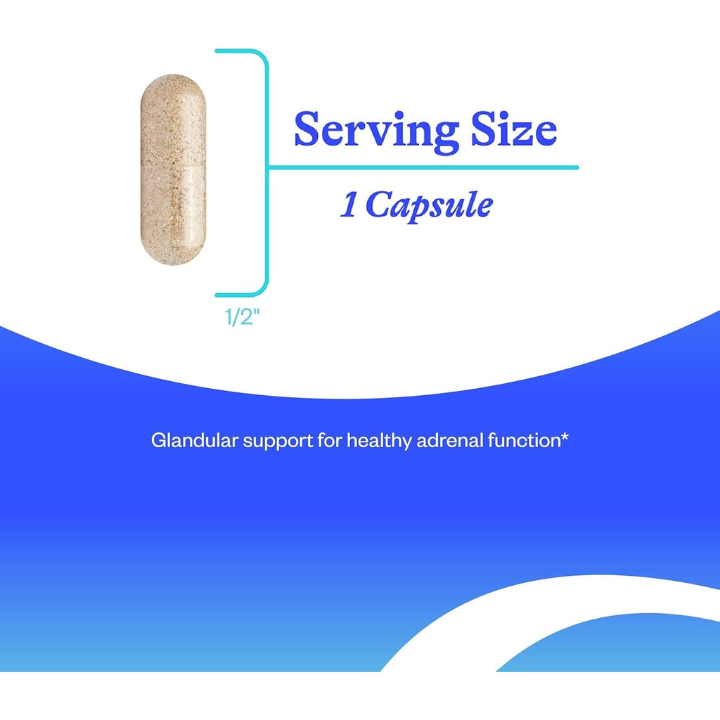 Seeking Health Adrenal Cortex - Adrenal Supplement to Support Healthy Nervous System & Energy - Gluten-Free & Dairy-Free Nervous & Immune System Supplement - 50 Mg, 60 Capsules