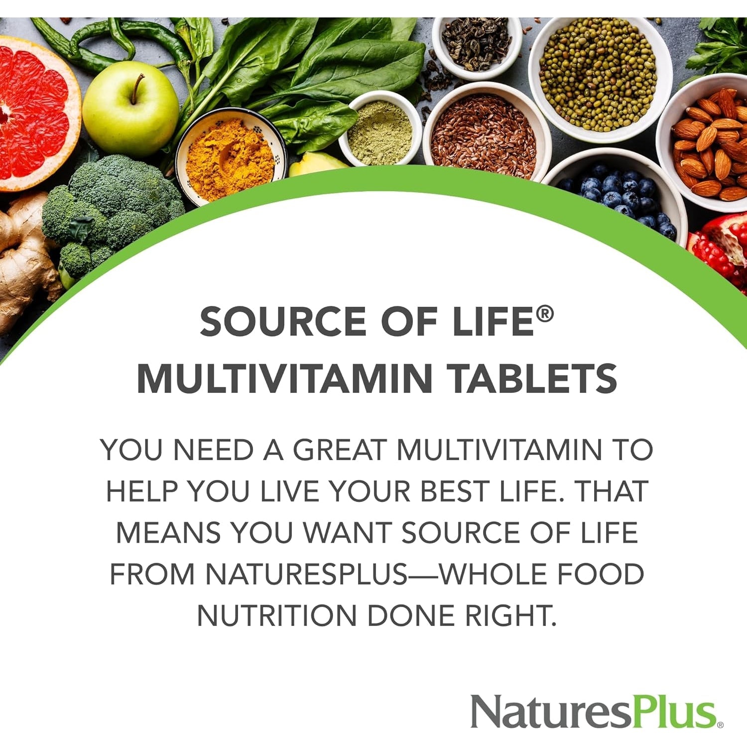 Naturesplus Source of Life - 90 Tablets - Multivitamin & Mineral Supplement with Concentrated Whole Foods - Gluten Free, Vegetarian - 30 Servings