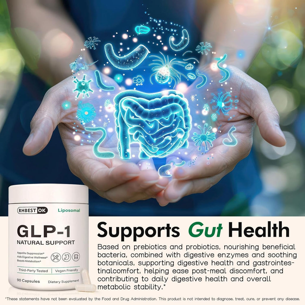 Glp-1Supplement Forwomen and Men,Hunger & Metabolismsupport - Support GLP1 Naturally, Withprebiotic & Probioticblend - 90 Capsules