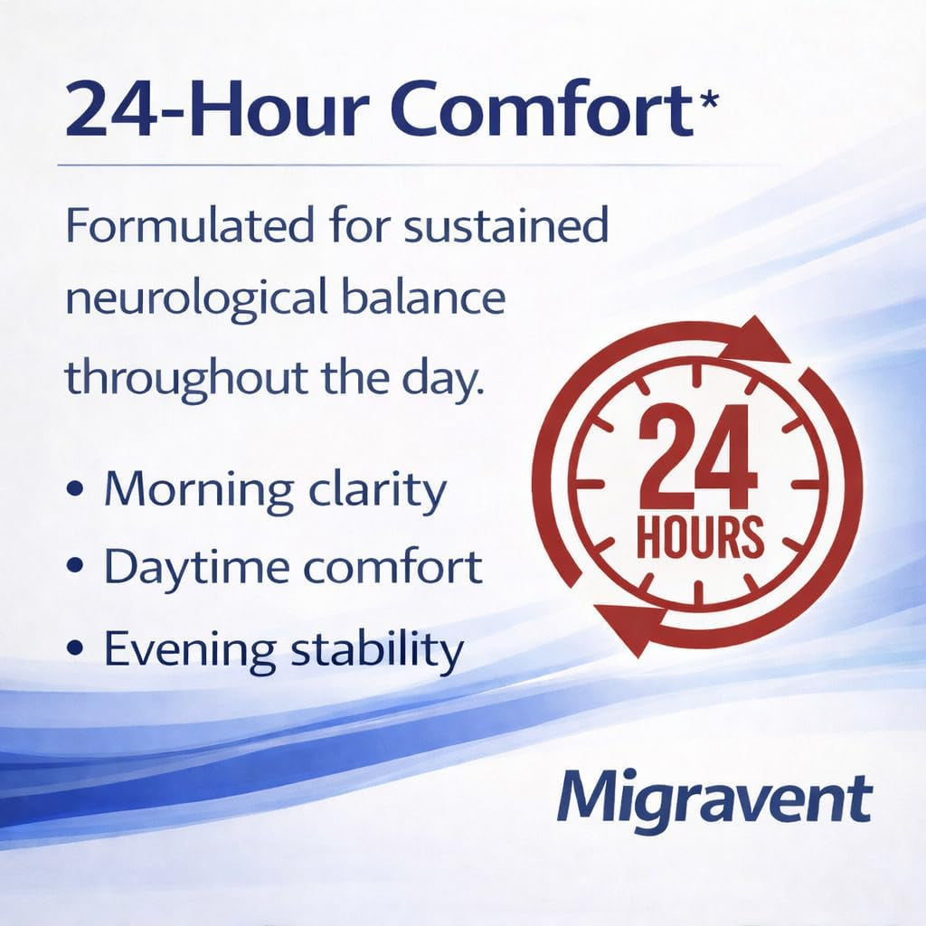 Vita Sciences Migravent – Advanced Nutritional Formula with Magnesium, Coq10, Vitamin B2, and Butterbur for Brain and Circulatory Wellness – 60 Capsules