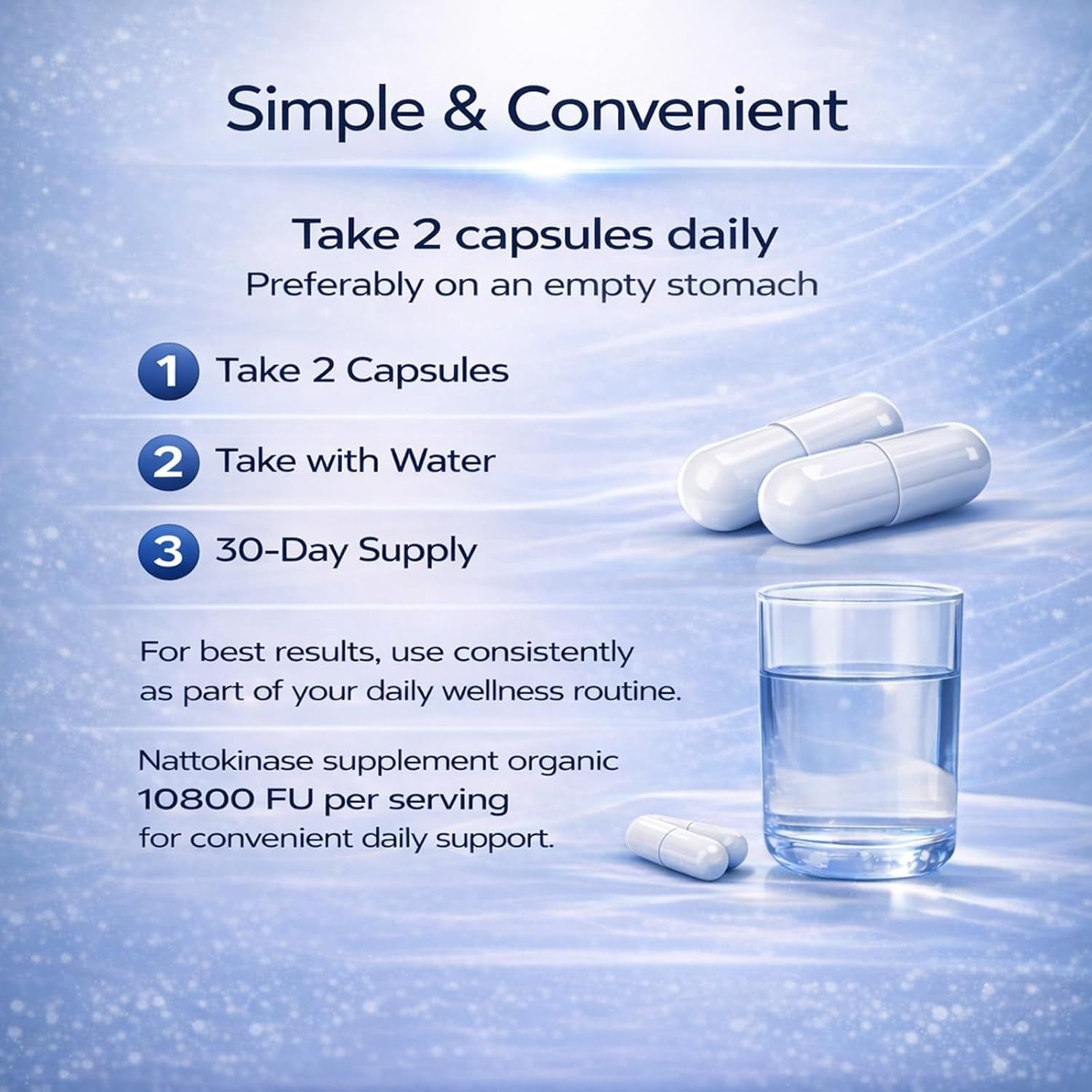 Ultimate Nattokinase Capsules, Nattokinase Supplement Organic 10800 FU per Serving for Heart Health, and Daily Wellness Support, Vegan, Gluten Free, 60 Capsules (1)