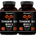 Tongkat Ali 200:1 (Longjack) Extract for Men, 2000Mg per Serving, Indonesia Origin, Eurycoma Longifolia | with Panax Ginseng for Energy, Stamina, & Male Health Support (150 Count (Pack of 2))
