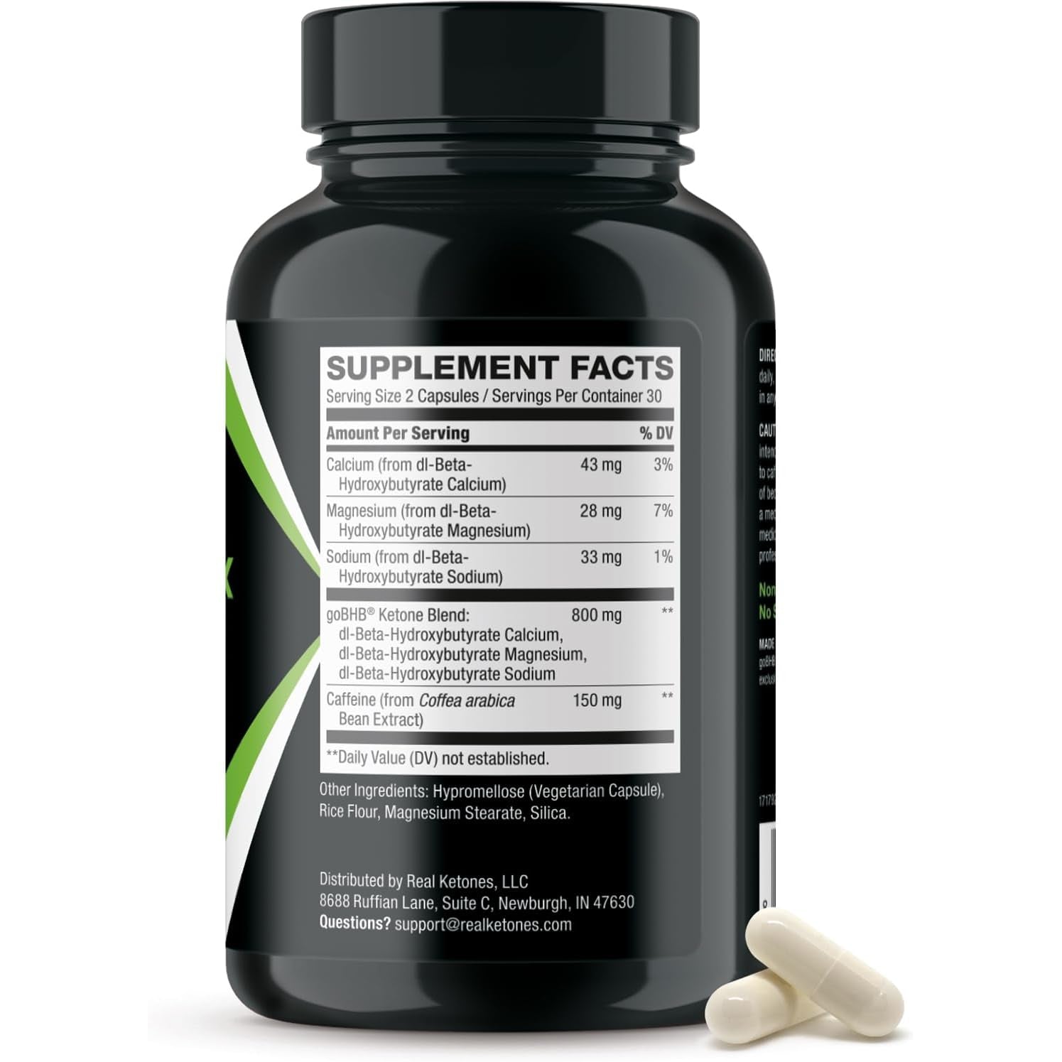 Keto BHB Exogenous Ketones Supplement - BHB Science Keto Diet Pills with Patented Gobhb and Caffeine for Natural Energy Focus Body Sculpting & Ketosis Support - Vegetarian & Non-Gmo (1 Month Supply)
